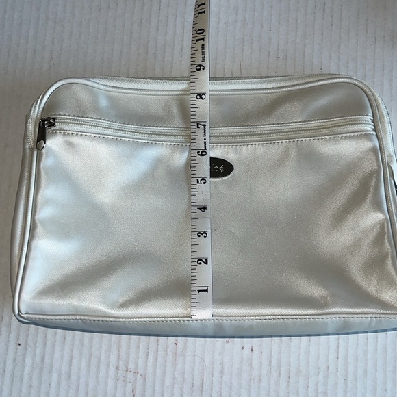 Chloe’ Cream Satiny Exterior Cosmetic Bag - Picture 7 of 7